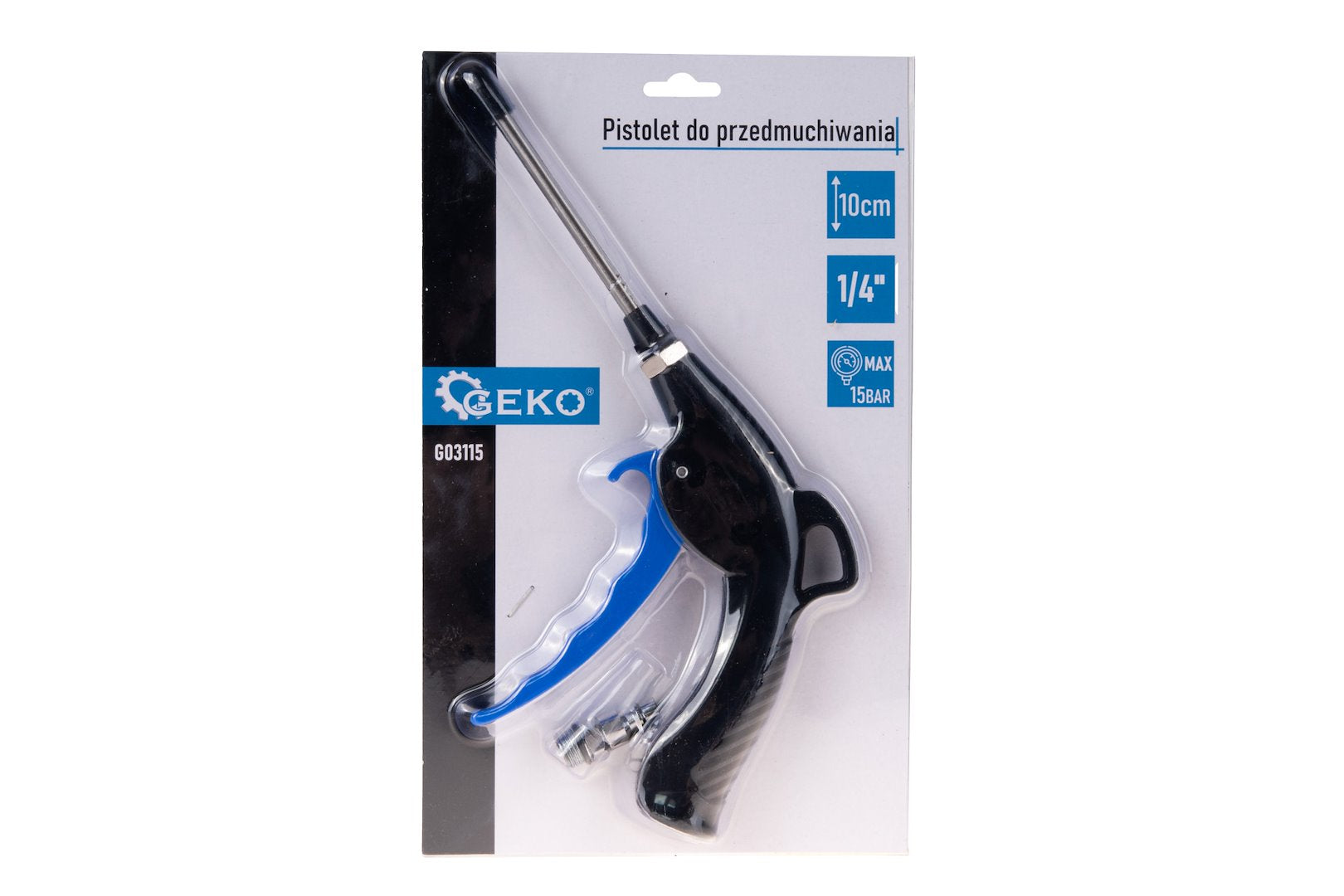 PISTOL DE AER COMPRIMAT CU DUZA DE 10CM SI CUPLA RACORD RAPID 1/4" - GEKO