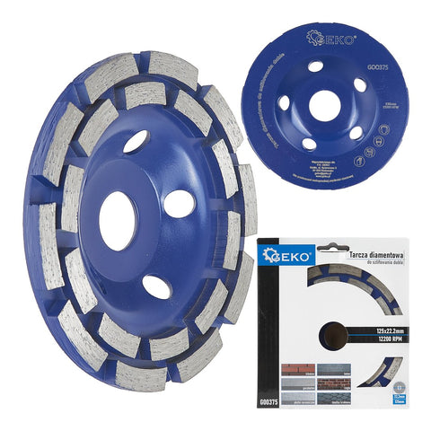DISC DIAMANTAT SEGMENTAT 125 MM PENTRU SLEFUIT BETON GRANIT MARMURA 5 MM 125 X 22.2 MM GEKO