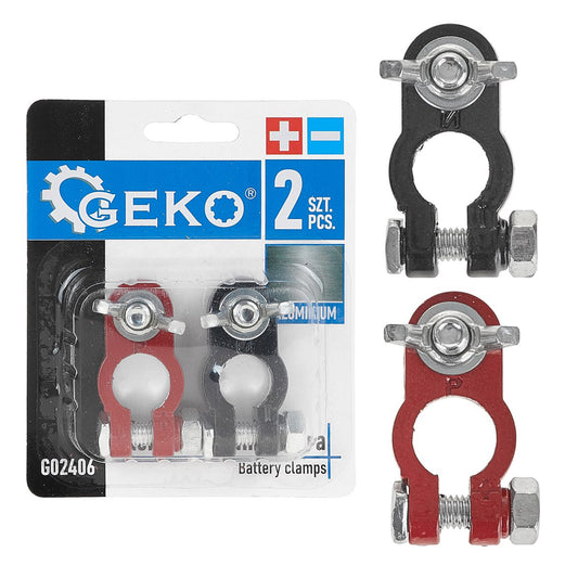 SET 2 BORNE DIN ALUMINIU PENTRU BATERIE ACUMULATOR AUTO - GEKO