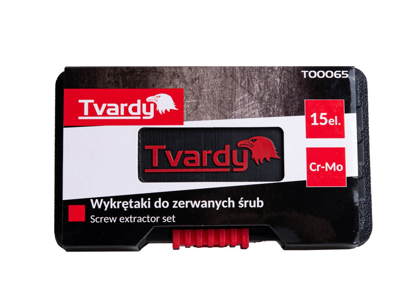 TRUSA EXTRACTOARE PENTRU SURUBURI UZATE RUPTE 15 PIESE TVARDY