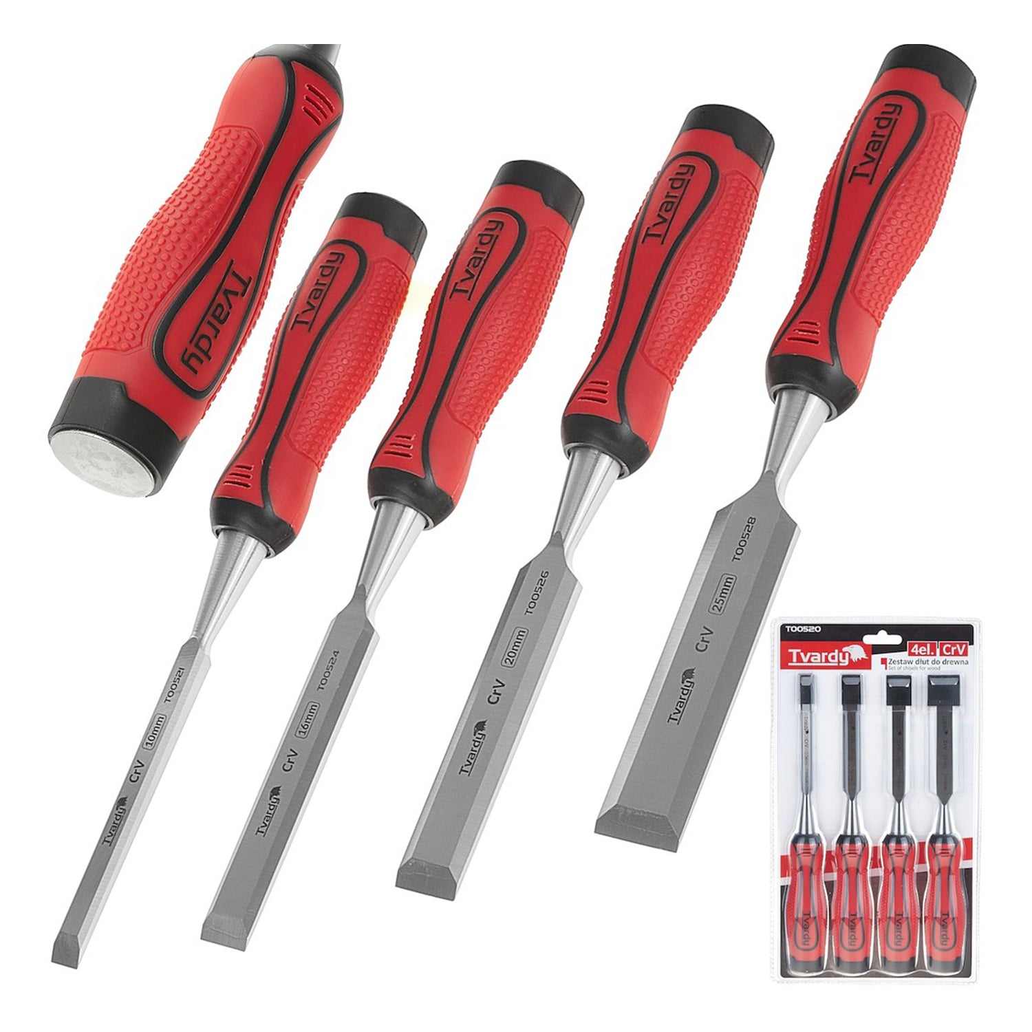 SET DALTI PENTRU LEMN 10-25mm 4 PIESE GEKO