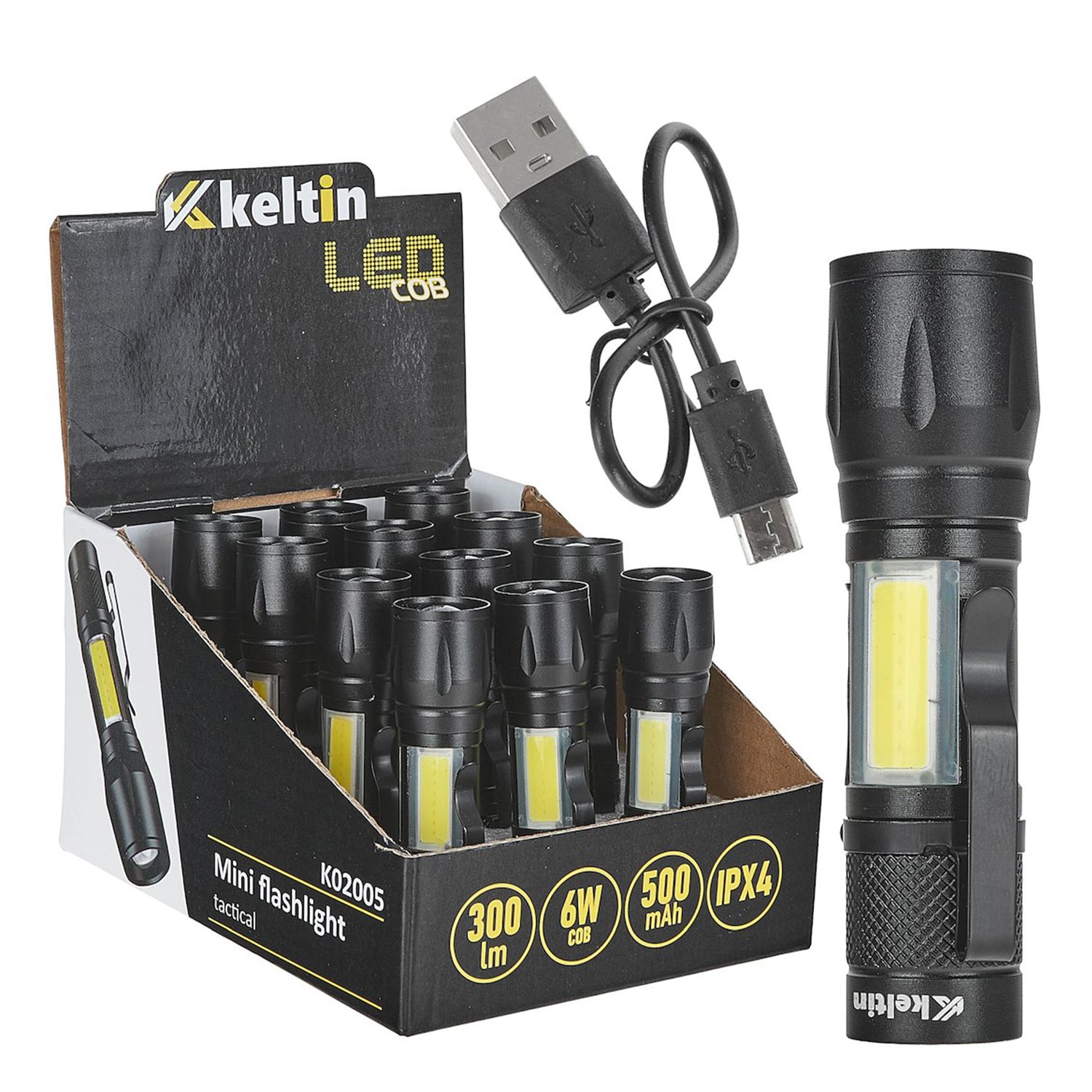 LANTERNA MINI DE BUZUNAR LED COB 10W 500MAH, 500 LM