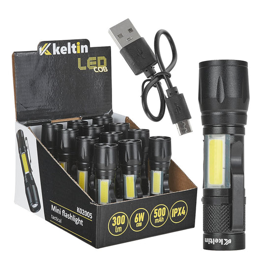 LANTERNA MINI DE BUZUNAR LED COB 10W 500MAH, 500 LM