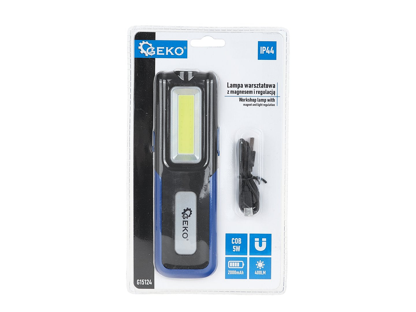 LAMPA LED DE LUCRU REINCARCABILA CU POWERBANK 2000MAH 400LM GEKO