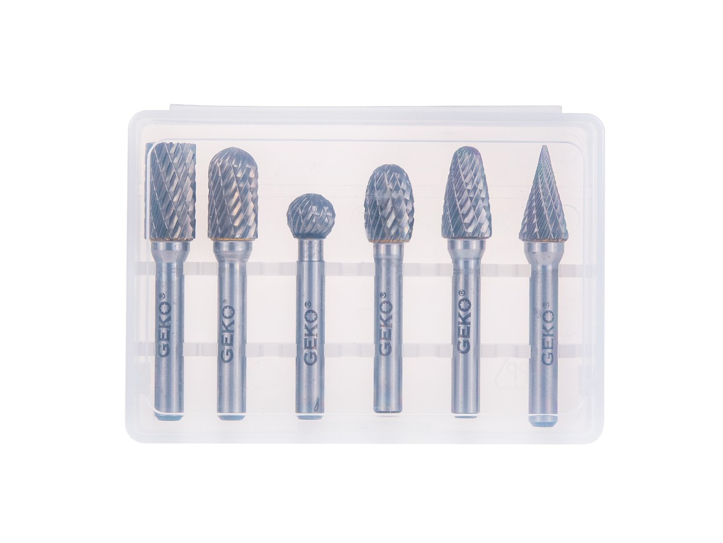 SET 6 FREZE DIN CARBURA DE TUNGSTEN PENTRU METAL 6MM GEKO