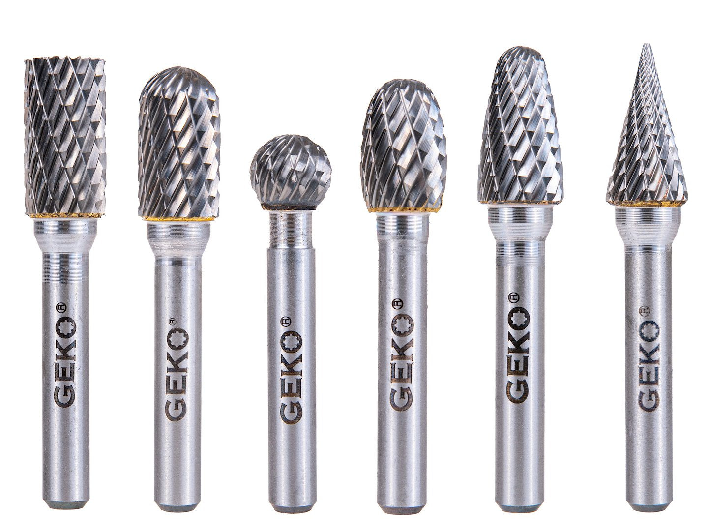 SET 6 FREZE DIN CARBURA DE TUNGSTEN PENTRU METAL 6MM GEKO