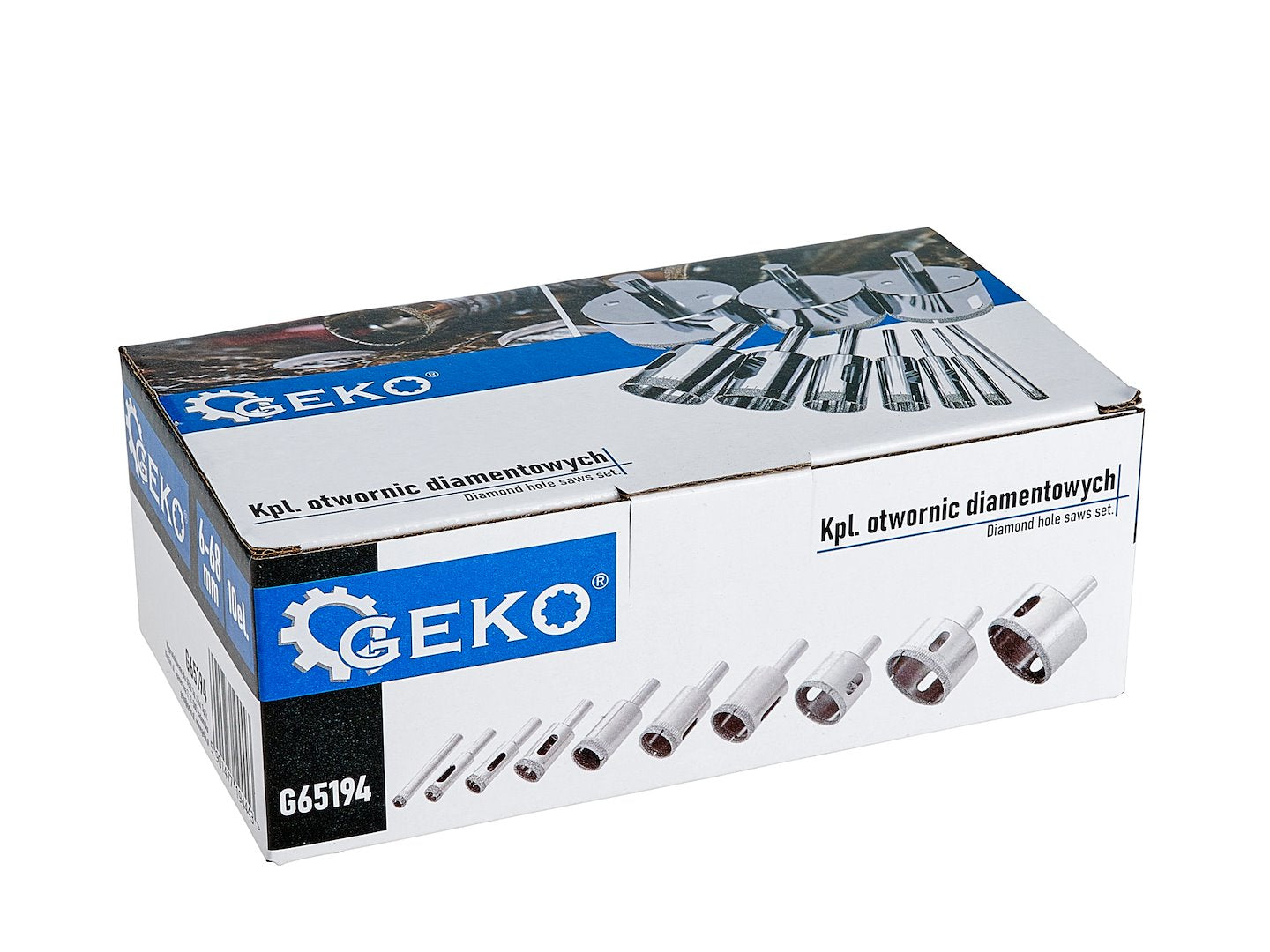 SET CAROTE DIAMANTATE PENTRU GRESIE SI FAIANTA 6-68MM 10 PIESE GEKO