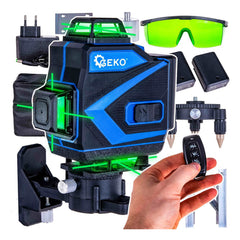 NIVELA CU LASER 360 GRADE 4D CU 2 ACUMULATORI  GEKO