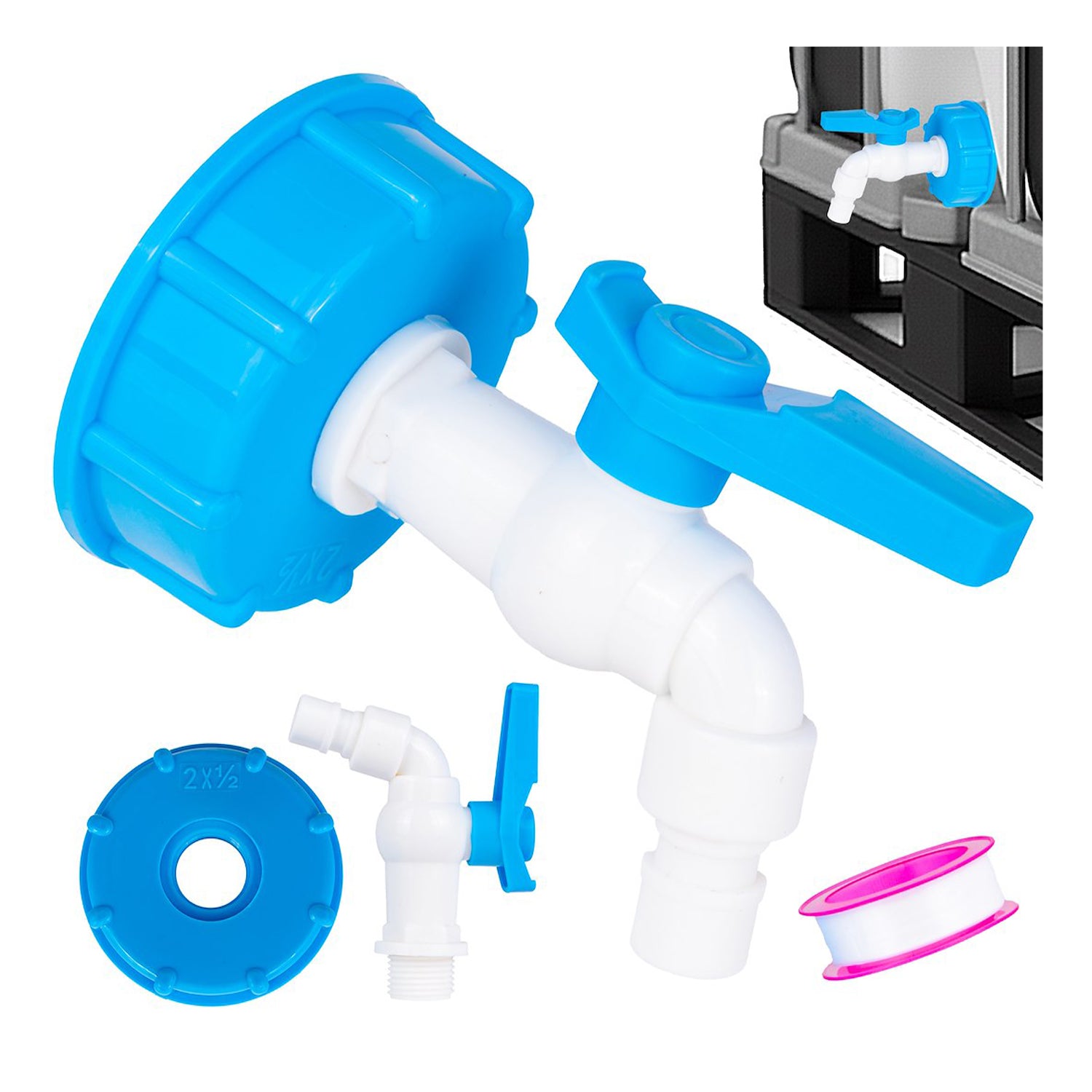 ROBINET IBC S60X6 FILET 1/2'' PENTRU REZERVOARE MAUSER