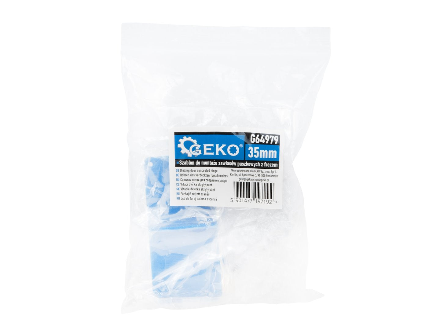 SABLON PENTRU MONTAJ BALAMALE TIP CUPA CU FREZA REGLABILA DE 35 MM GEKO
