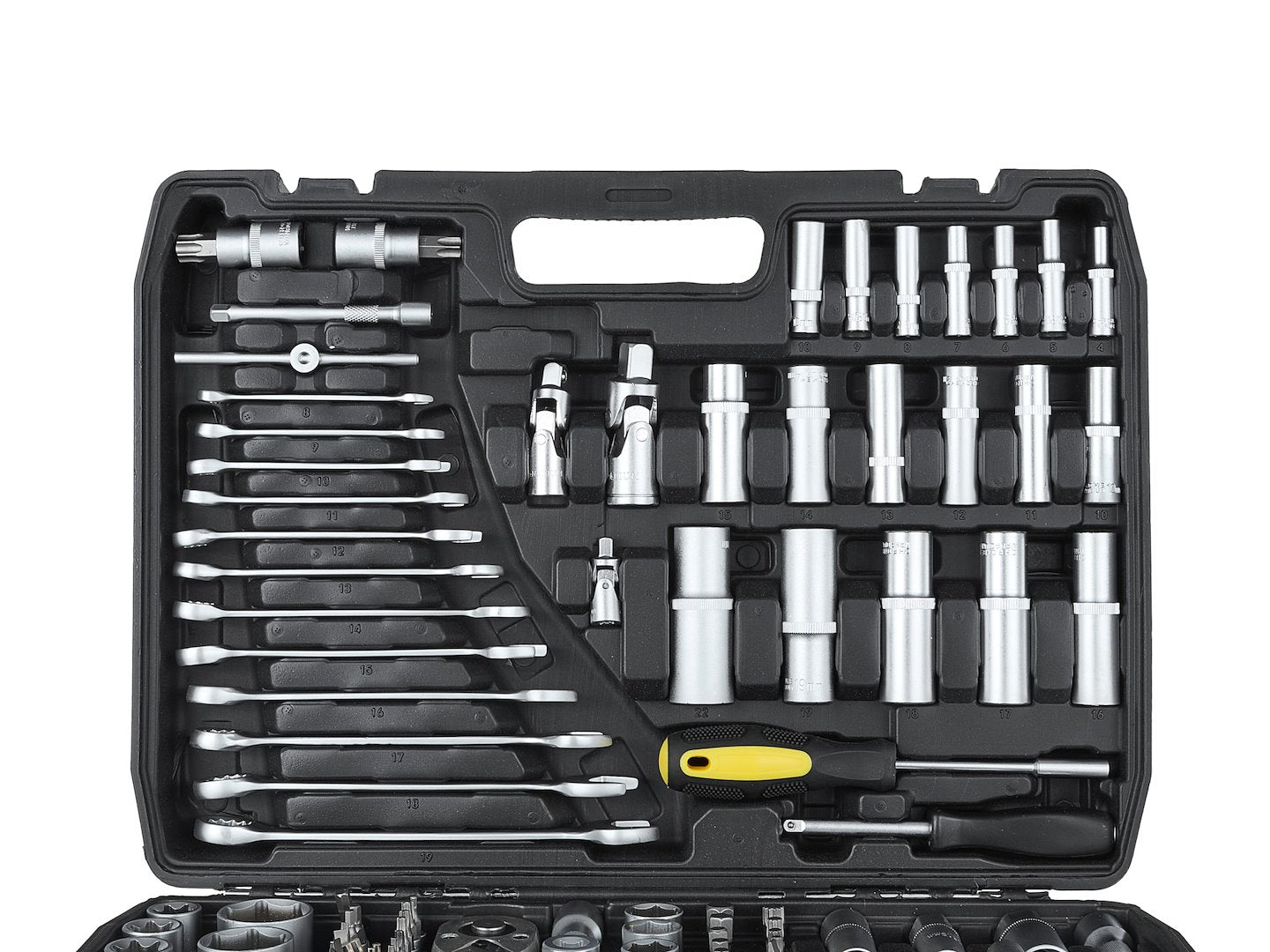 TRUSA DE SCULE 216 PIESE 1/4", 3/8", 1/2" GEKO