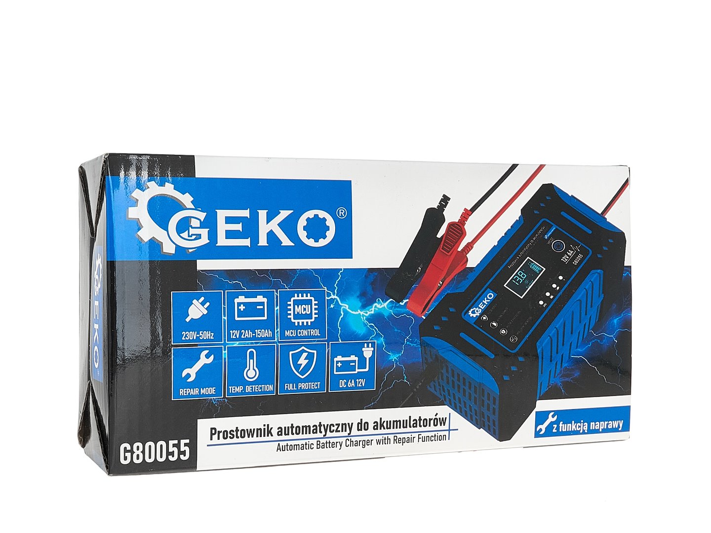 REDRESOR AUTO INTELIGENT MICROPROCESOR LCD 12V 6A PENTRU BATERII ACUMULATOR AUTO 2-150Ah - GEKO