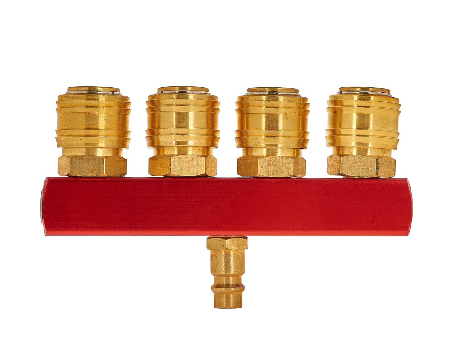 RAMIFICATOR, DISTRIBUITOR DE AER CU 4 IESIRI, CUPLE RAPIDE 1/4