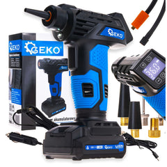 COMPRESOR AUTO PORTABIL CU ACUMULATOR 12V AFISAJ LCD GEKO