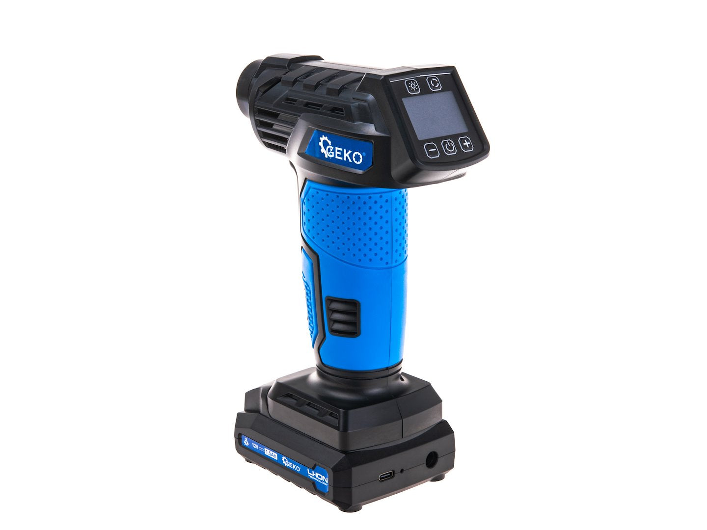 COMPRESOR AUTO PORTABIL CU ACUMULATOR 12V AFISAJ LCD GEKO