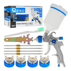 PISTOL DE VOPSIT HVLP 600ML CU 4 DUZE 1.4-1.7-2.0-2.5
