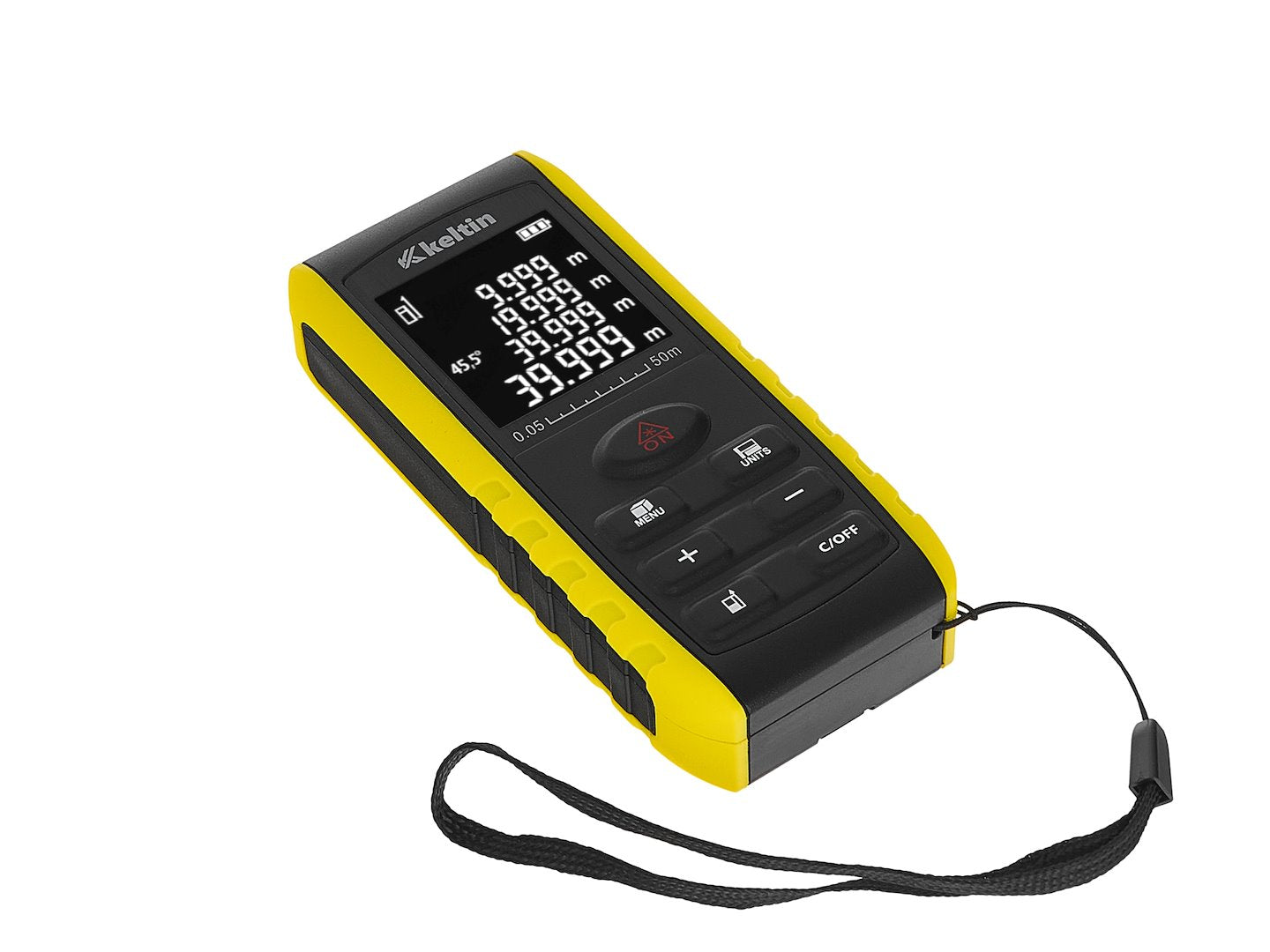TELEMETRU CU LASER 2 IN 1, 50 DE METRI CU FUNCTIE DE MASURARE A UNGHIULUI KELTIN