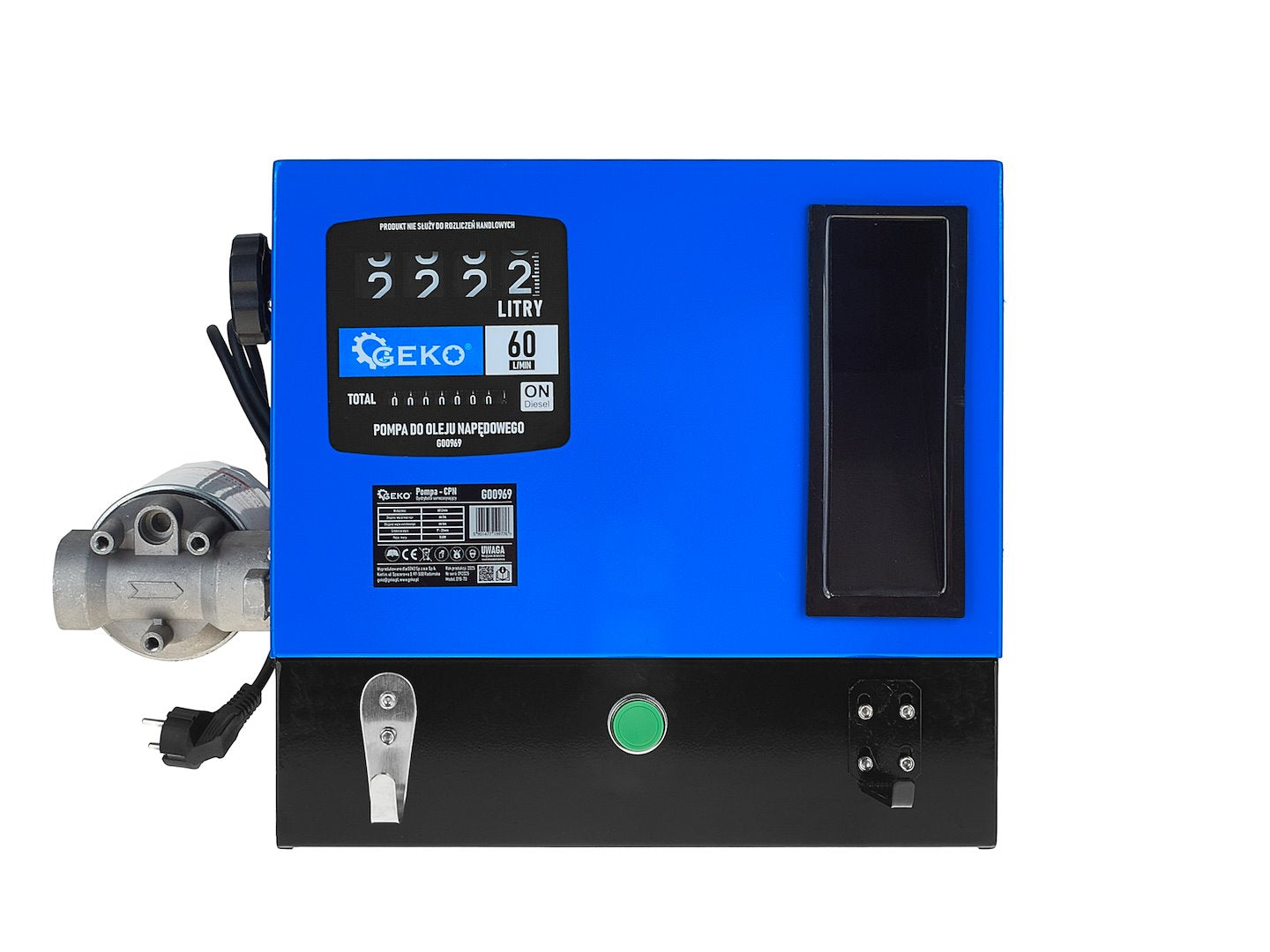 KIT POMPA AUTOAMORSANTA PENTRU TRANSFER MOTORINA CU CONTOR SI FILTRU 60L/MIN 550W GEKO