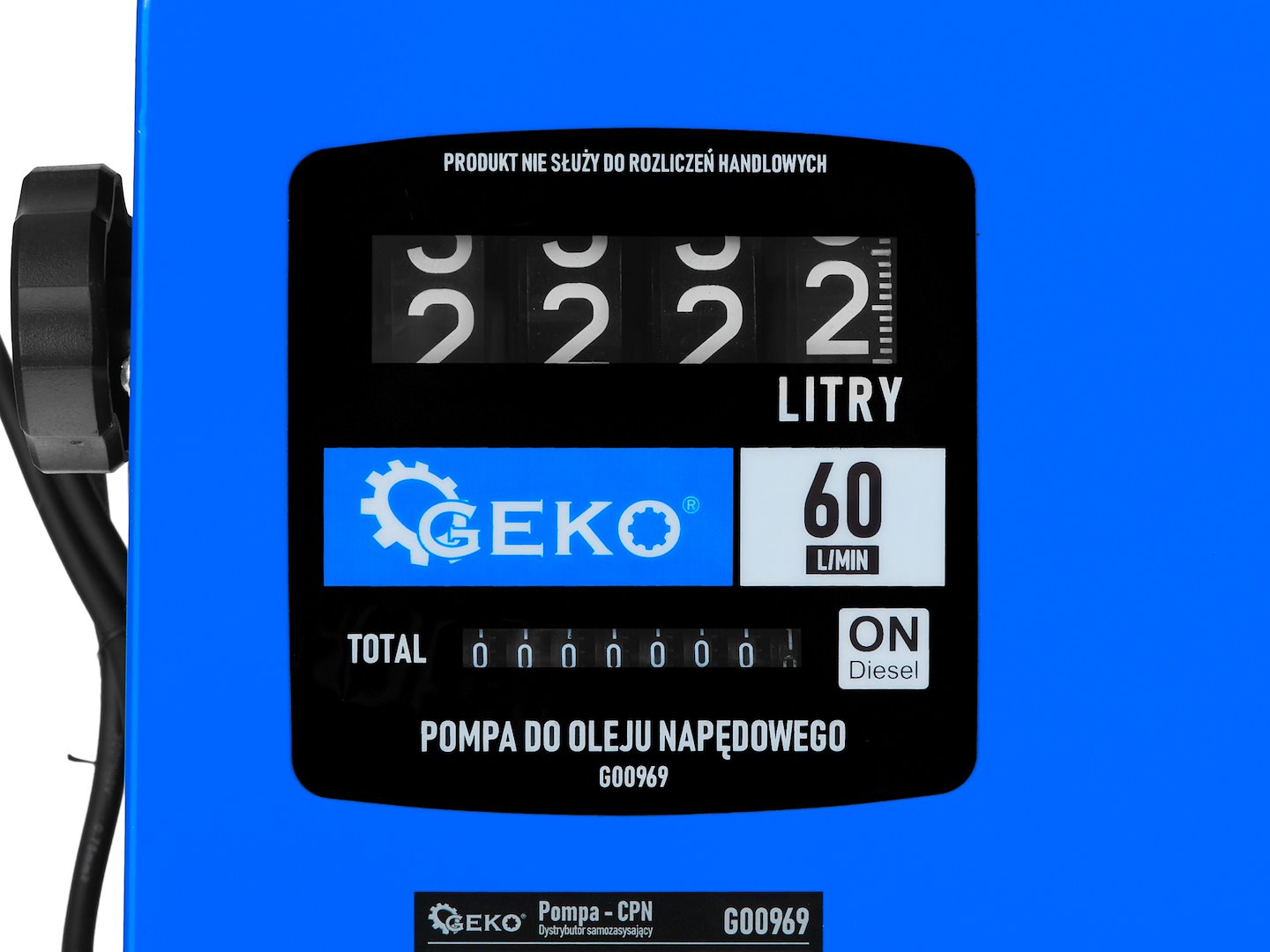 KIT POMPA AUTOAMORSANTA PENTRU TRANSFER MOTORINA CU CONTOR SI FILTRU 60L/MIN 550W GEKO