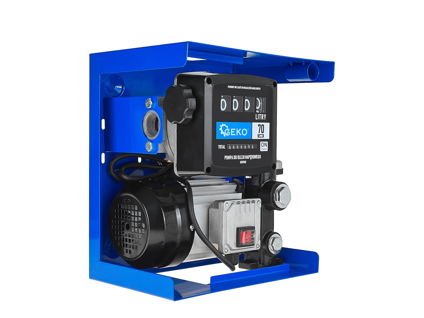 KIT POMPA AUTOAMORSANTA PENTRU TRANSFER MOTORINA CU CONTOR 70L/MIN 900W GEKO