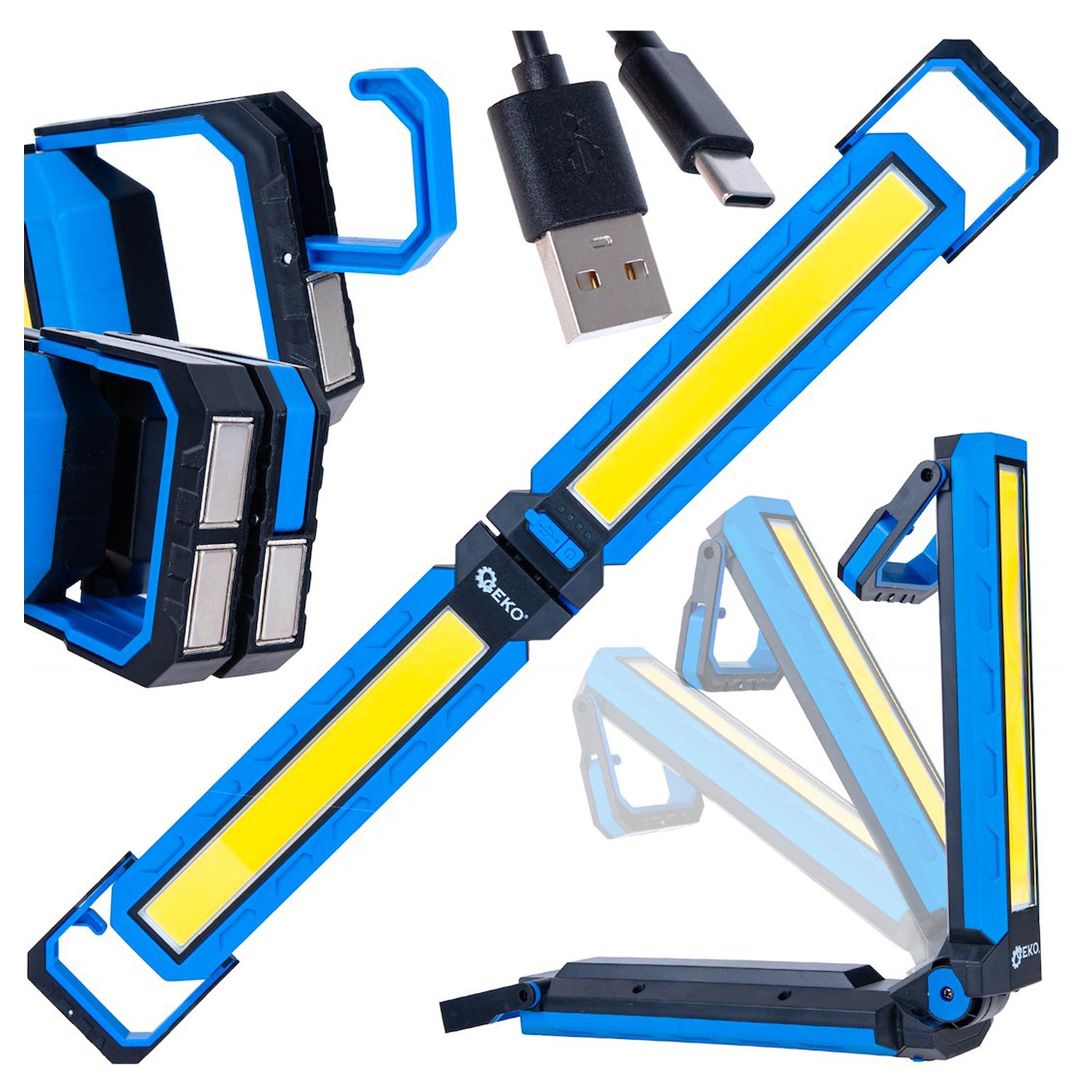 LAMPA LED PLIABILA 10W 1000 LUMENI CU ACUMULATOR GEKO