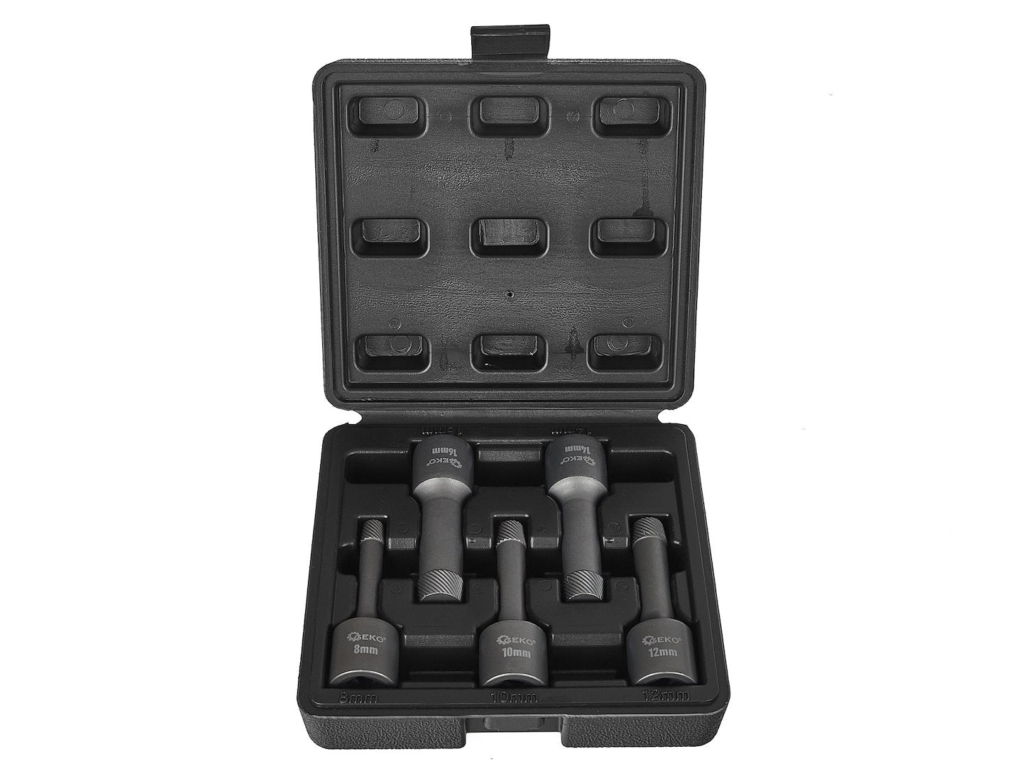 SET DE 5 EXTRACTOARE SURUBURI UZATE RUPTE 1/2 8-16MM SNCM+V - GEKO