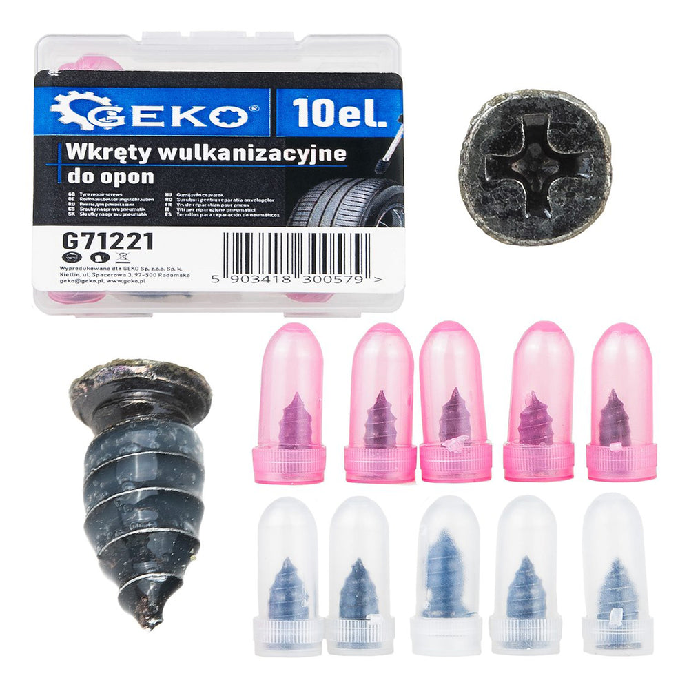 Set suruburi pentru repararea anvelopelor 10 piese Geko