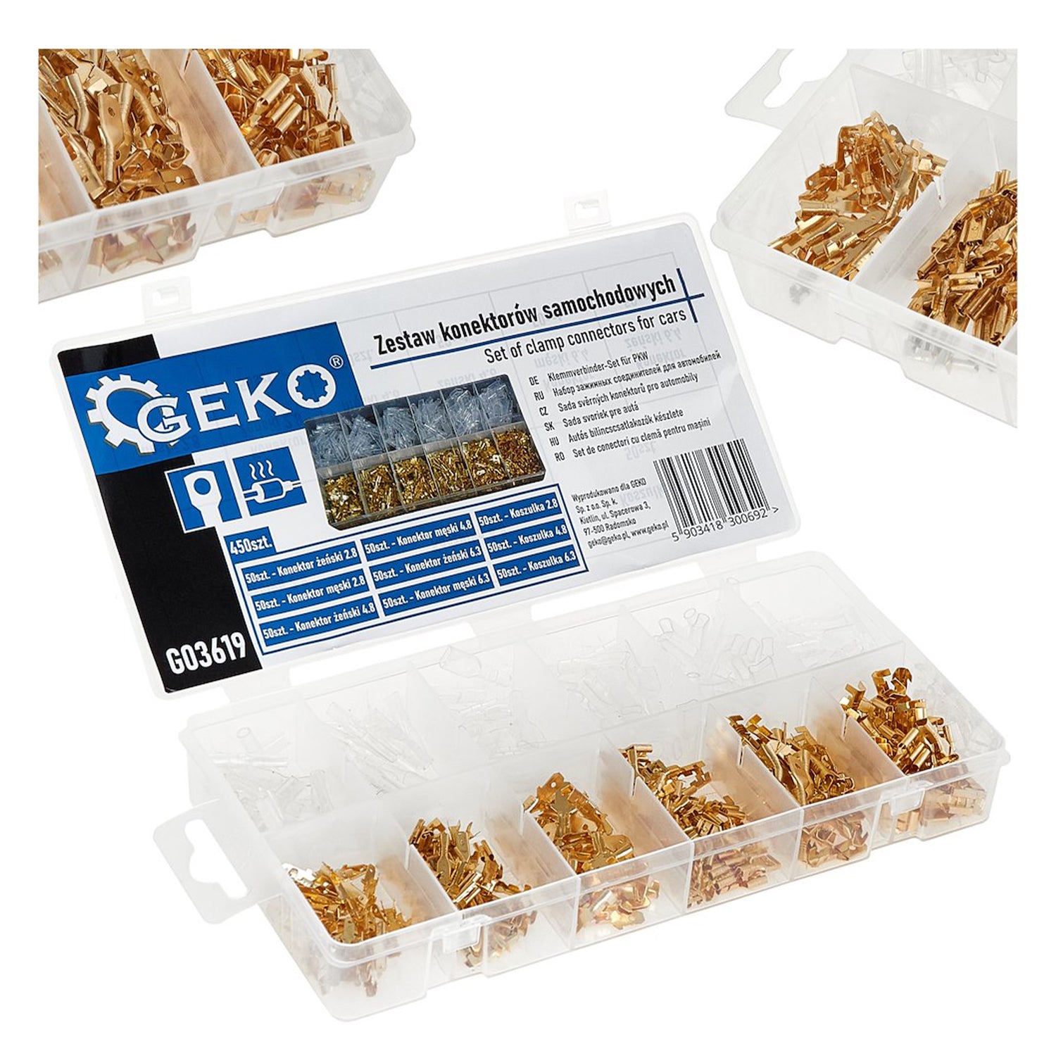 SET CONECTORI AUTO 450 PIESE 2.8-6.3 MM GEKO