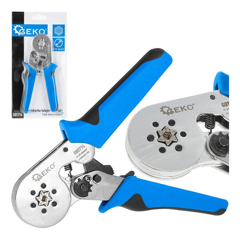 CLESTE PENTRU SERTIZAT CONECTORI 0.25-6MM² GEKO