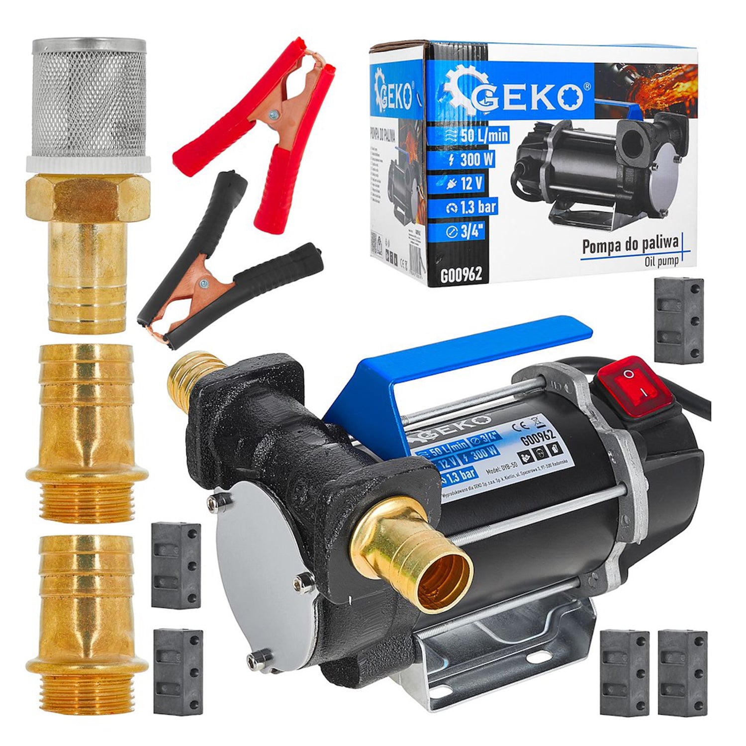 POMPA TRANSFER COMBUSTIBIL DIESEL 12V 300W GEKO