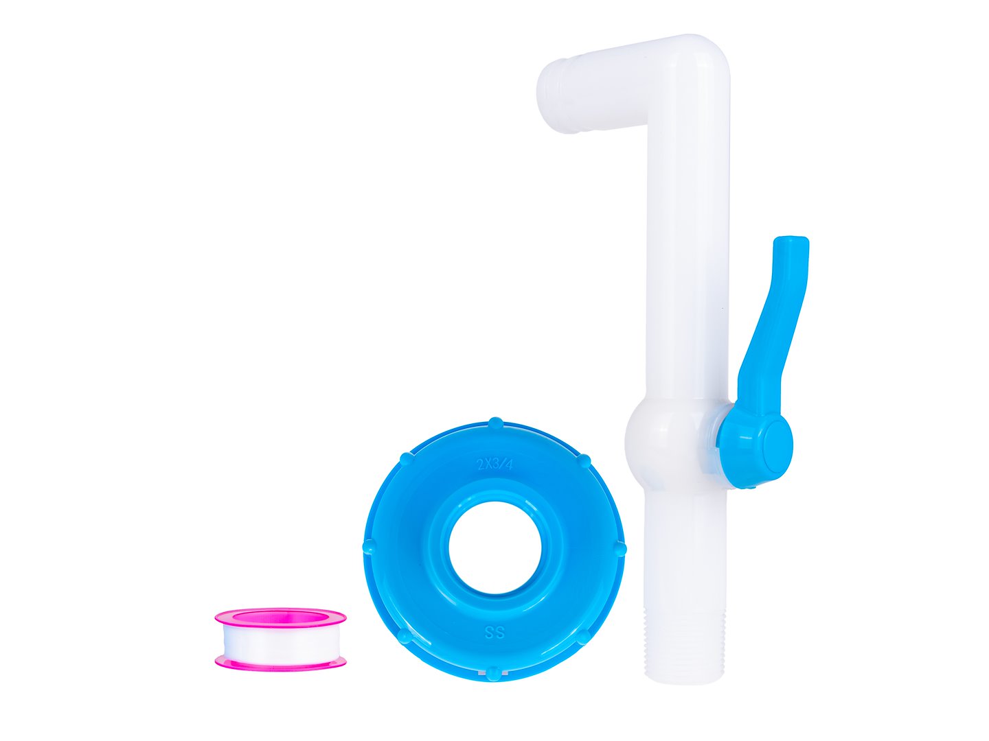 ROBINET CU FURTUN 25 MM LA 90° PENTRU REZERVOARE MAUSER