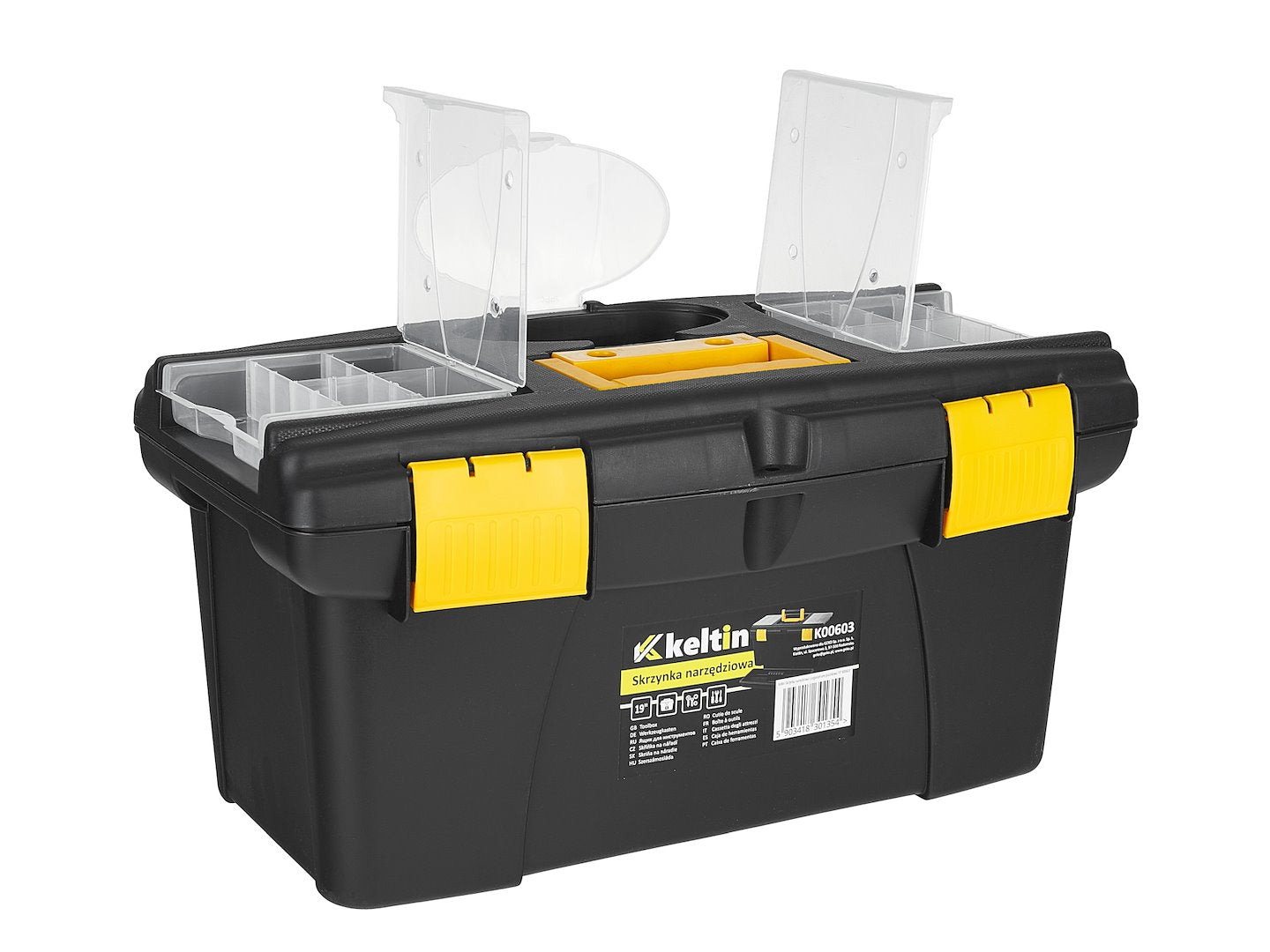 CUTIE PLASTIC PENTRU DEPOZITARE SCULE CU ORGANIZATOR 49X27.5X24 CM KELTIN