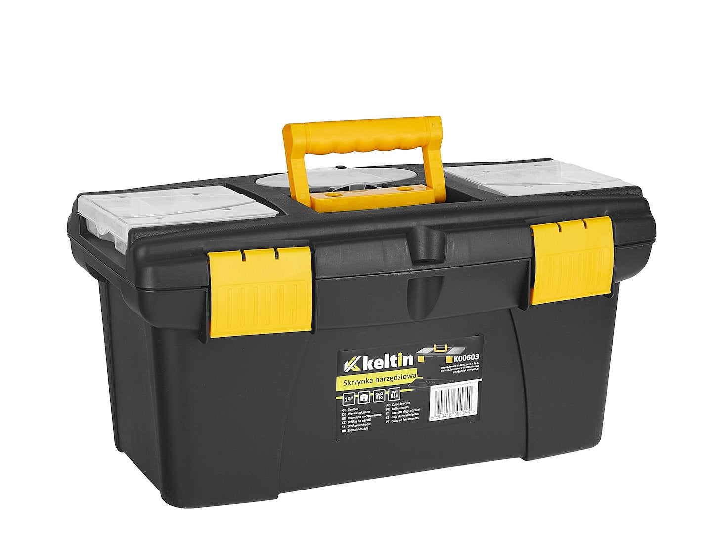 CUTIE PLASTIC PENTRU DEPOZITARE SCULE CU ORGANIZATOR 49X27.5X24 CM KELTIN
