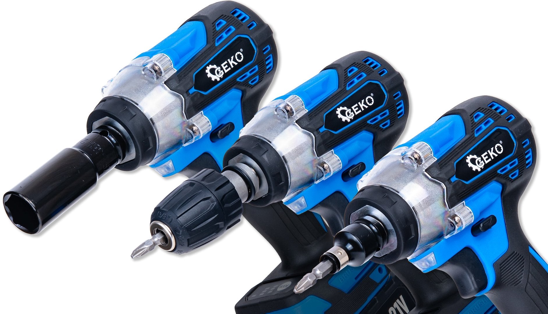 PISTOL DE IMPACT CU ACUMULATOR 1/2'' 21V 3Ah 350NM GEKO
