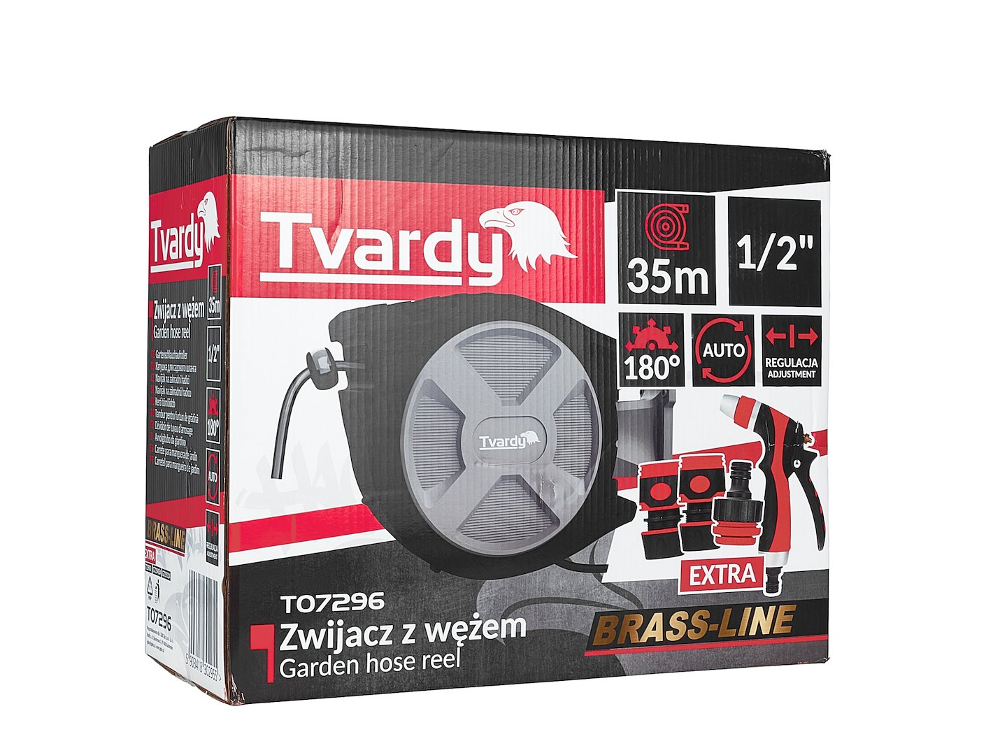 TAMBUR AUTOMAT BRASS-LINE CU FURTUN DE GRADINA 35M 1/2 - TVARDY
