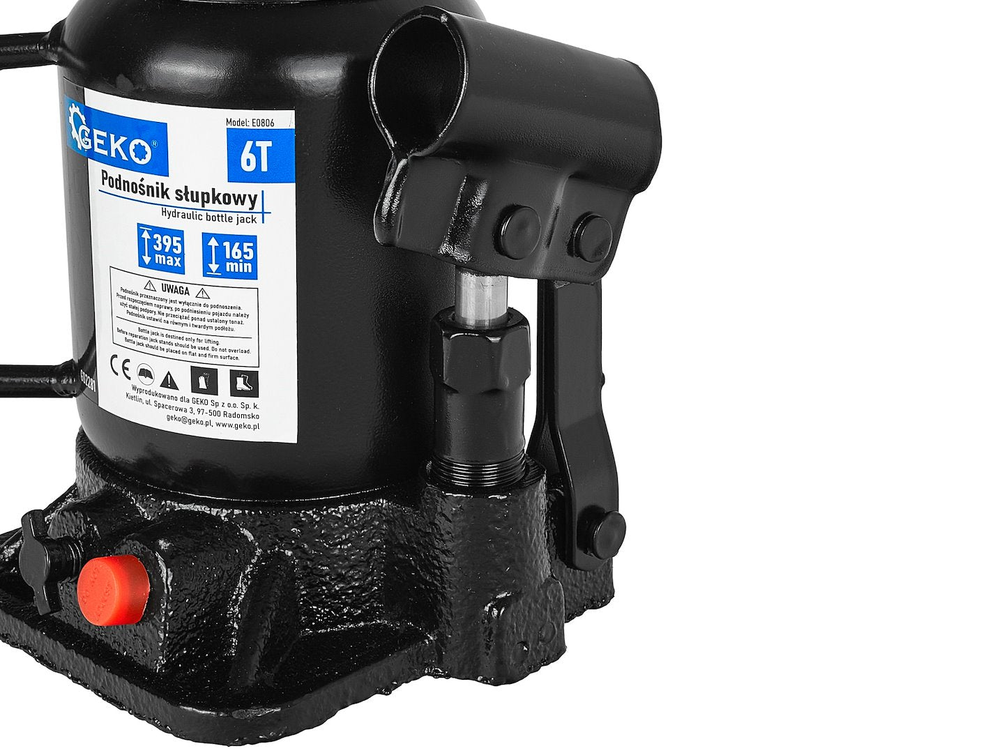 CRIC HIDRAULIC TIP BUTELIE 6T CU PISTON DUBLU, TALIE JOASA - GEKO