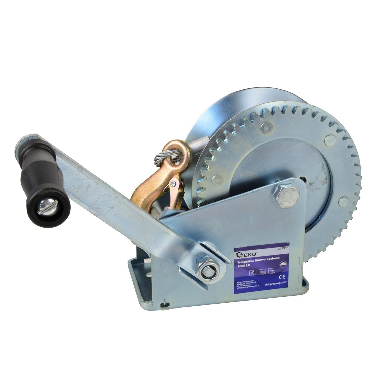 TROLIU MANUAL 1800LB / 850KG CU CABLU 10M GEKO