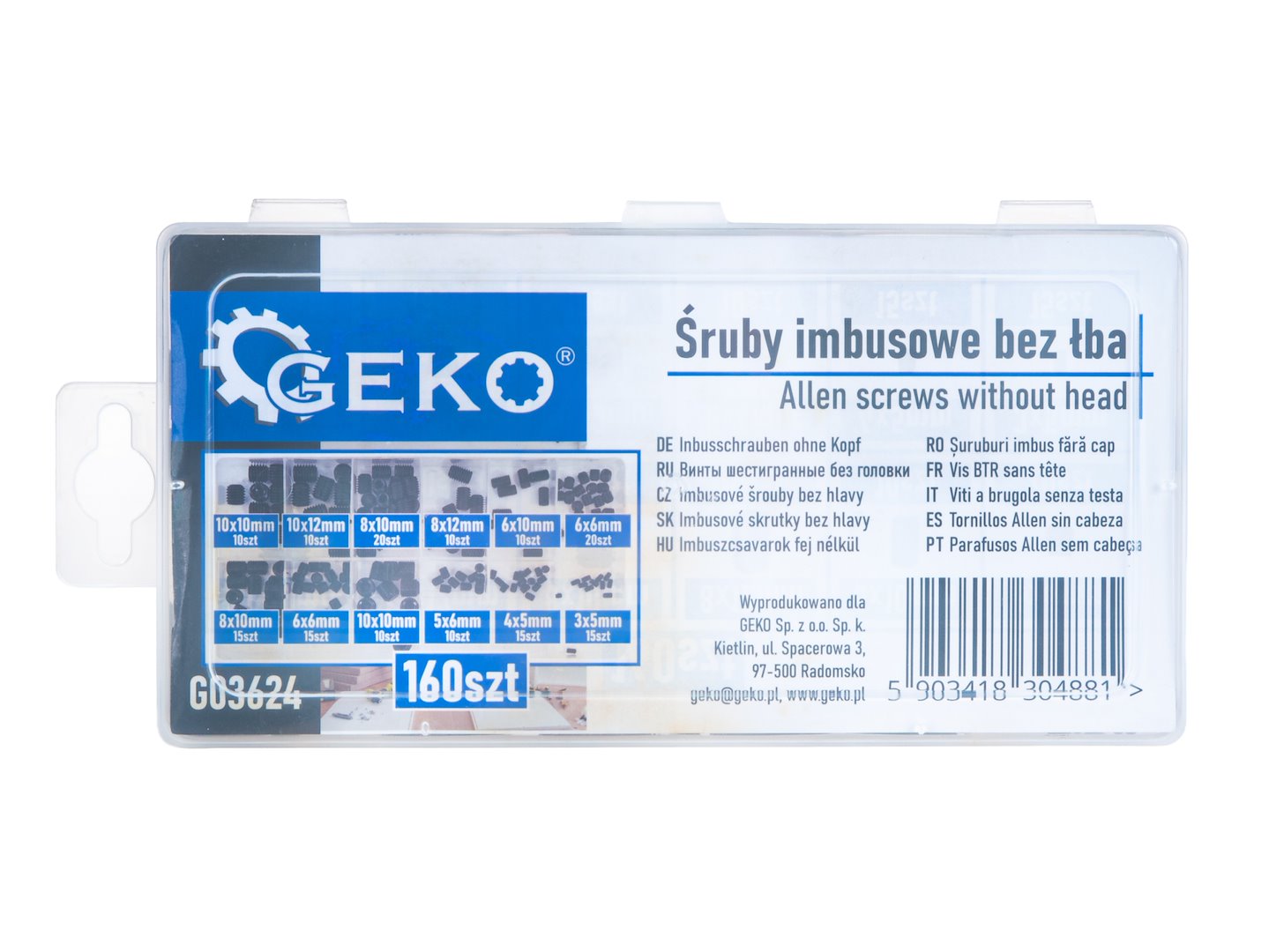 SET STIFTURI FILETANTE IMBUS 160BUC GEKO