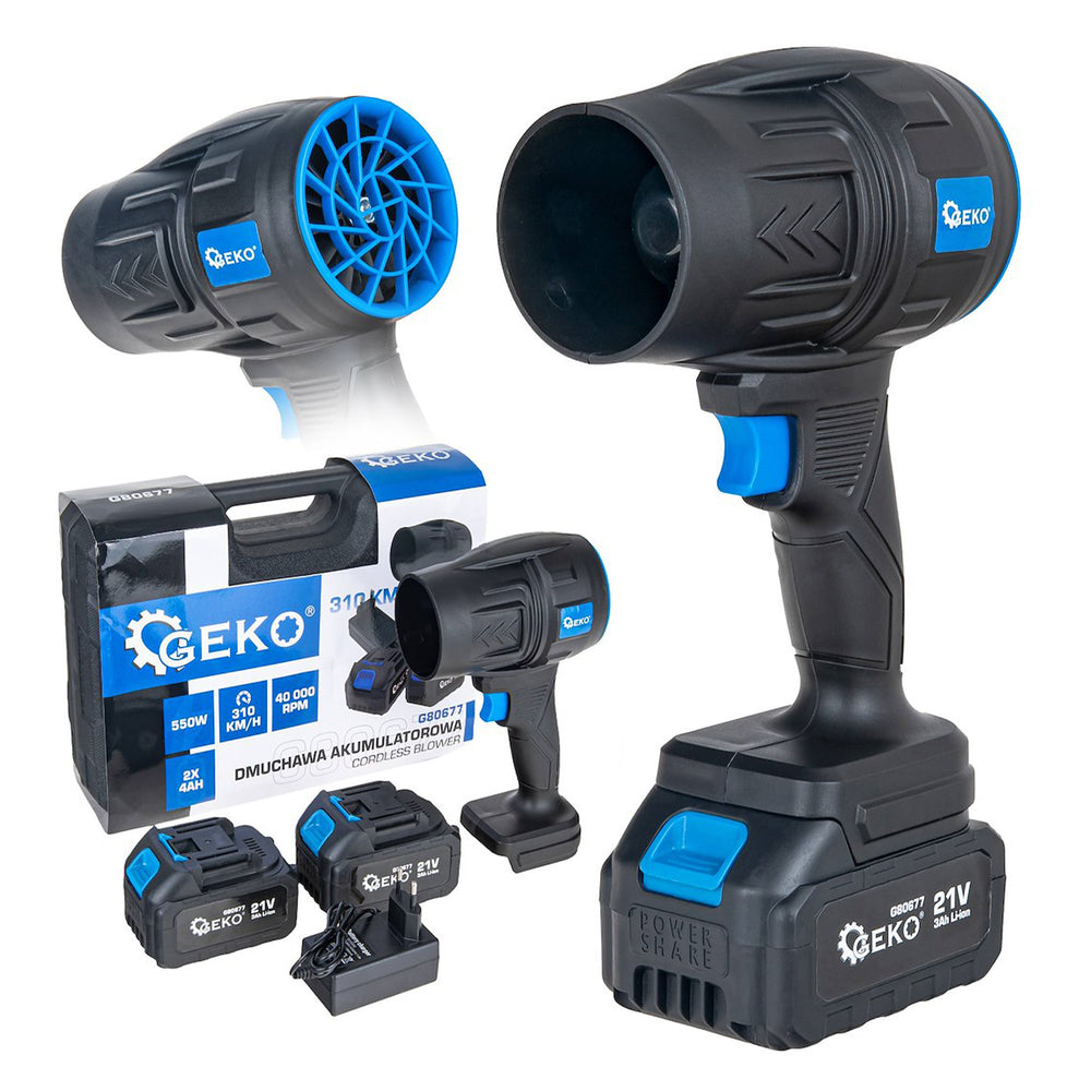 Suflanta de aer portabil cu 2 acumulatori 2x4.0ah 21V Geko
