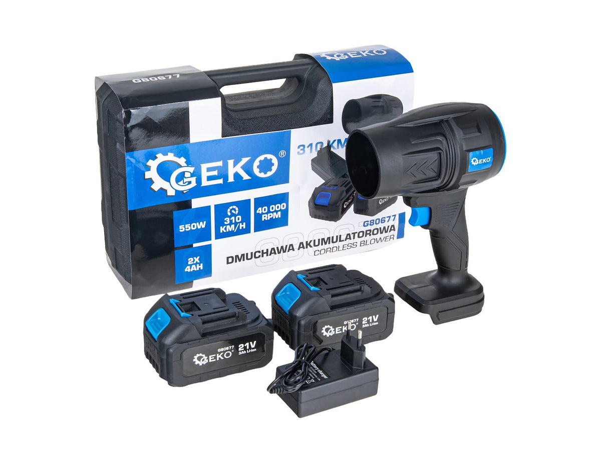 Suflanta de aer portabil cu 2 acumulatori 2x4.0ah 21V Geko