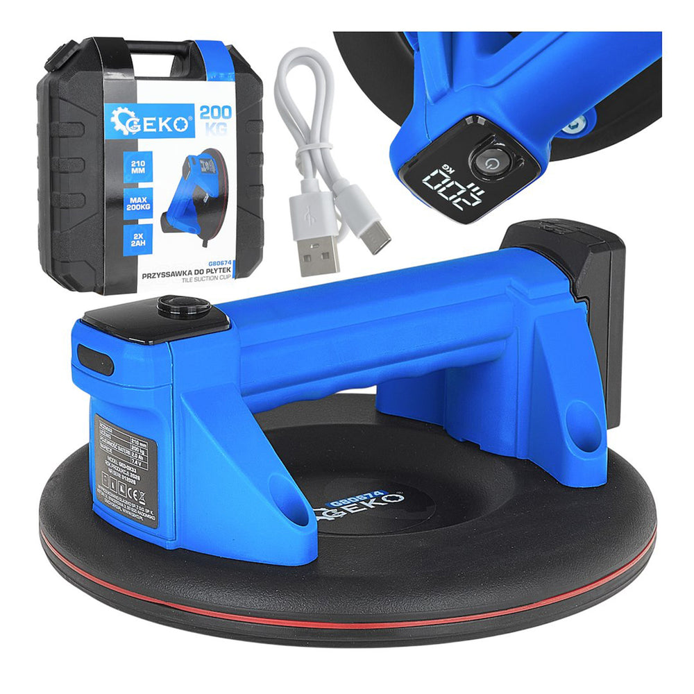 Ventuza cu acumulator 210mm 3.7v 4.0ah 200 kg Geko