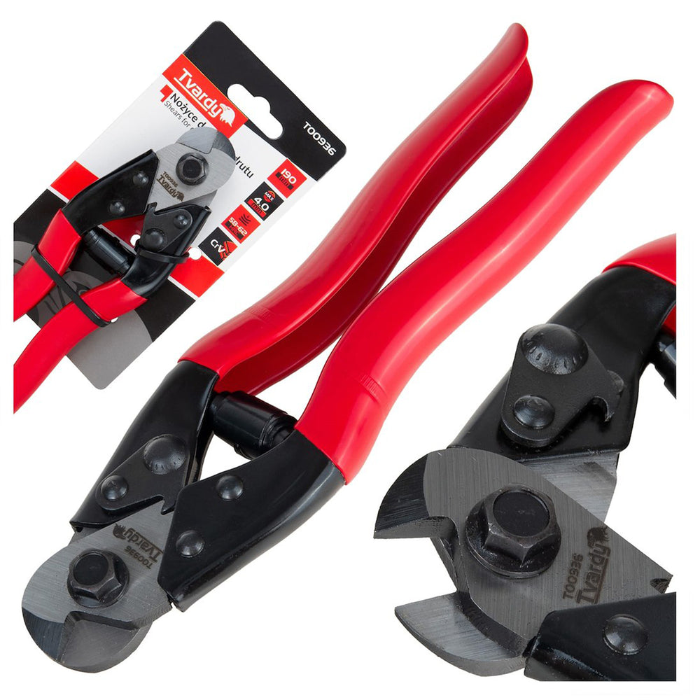 Cleste pentru taiere cablu si sarma 190mm Tvardy