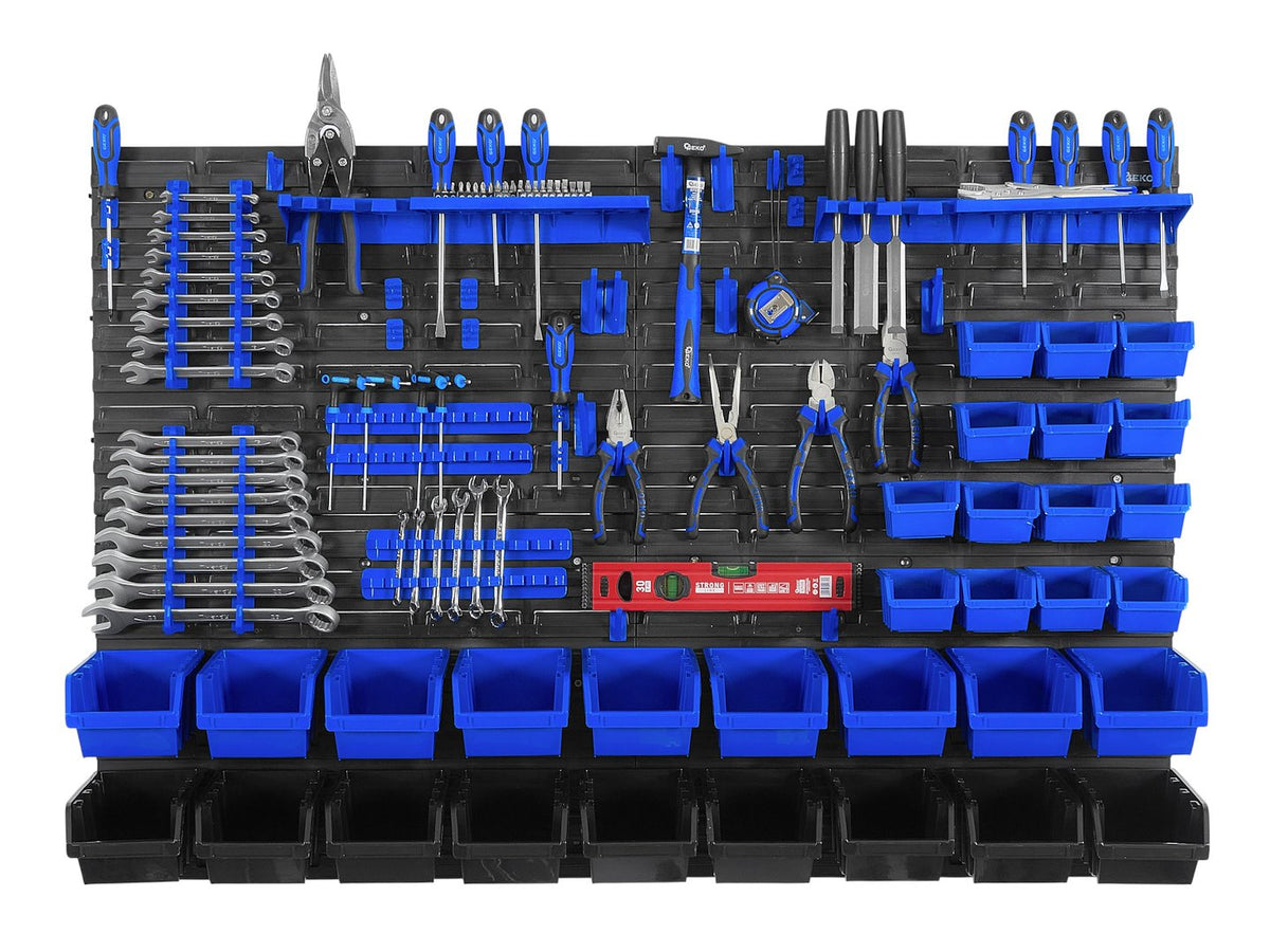 Panou suport organizator de scule cu cutii depozitare 78 piese 1152x780mm Geko
