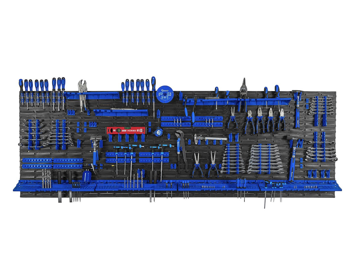 Panou suport organizator de scule cu cutii depozitare 136 piese 2304x780mm Geko
