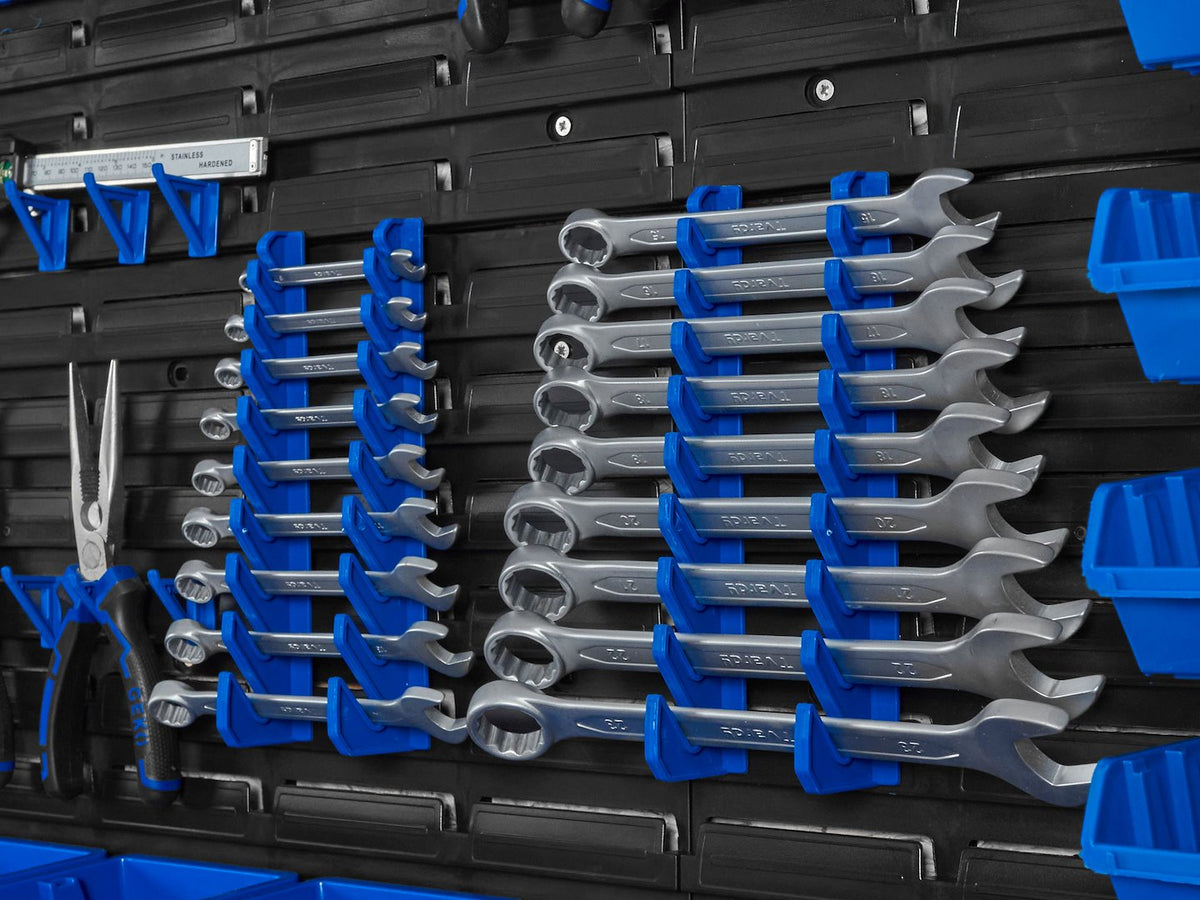 Panou suport organizator de scule cu cutii depozitare 140 piese 2304x780mm Geko