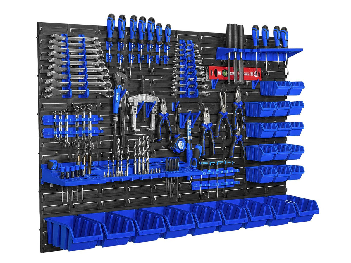 Panou suport organizator de scule cu cutii depozitare 69 piese 1152x780mm Geko