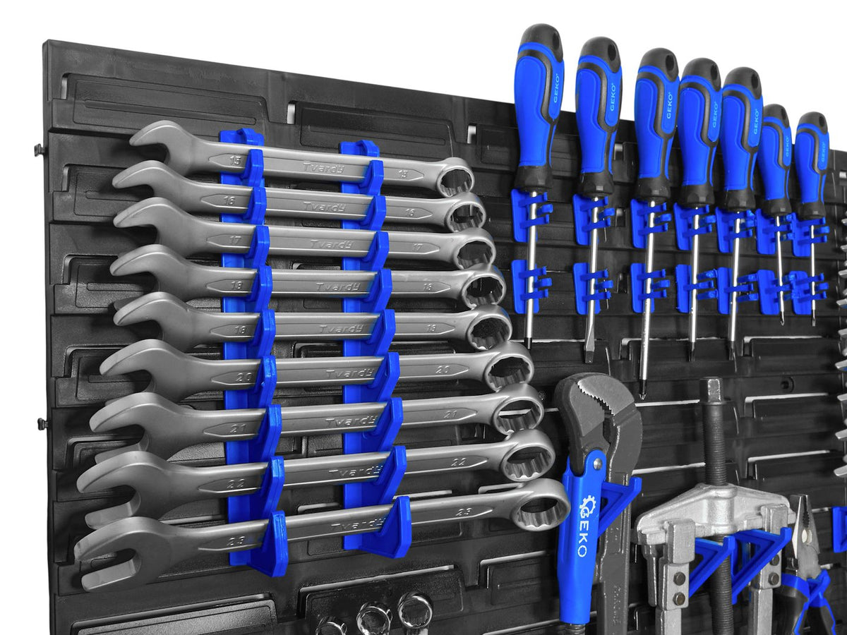 Panou suport organizator de scule cu cutii depozitare 69 piese 1152x780mm Geko