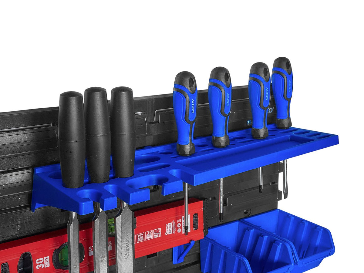 Panou suport organizator de scule cu cutii depozitare 69 piese 1152x780mm Geko