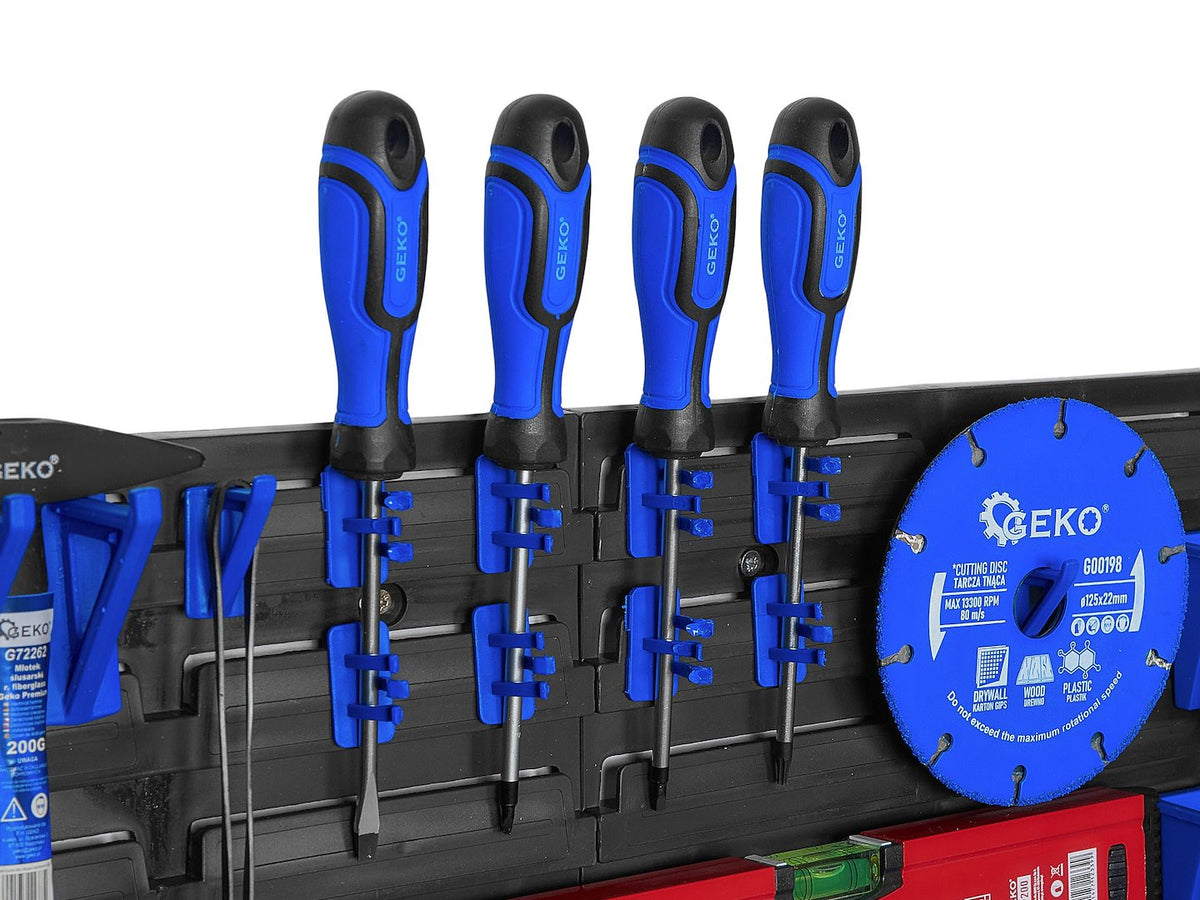 Panou suport organizator de scule cu cutii depozitare 390x780mm Geko