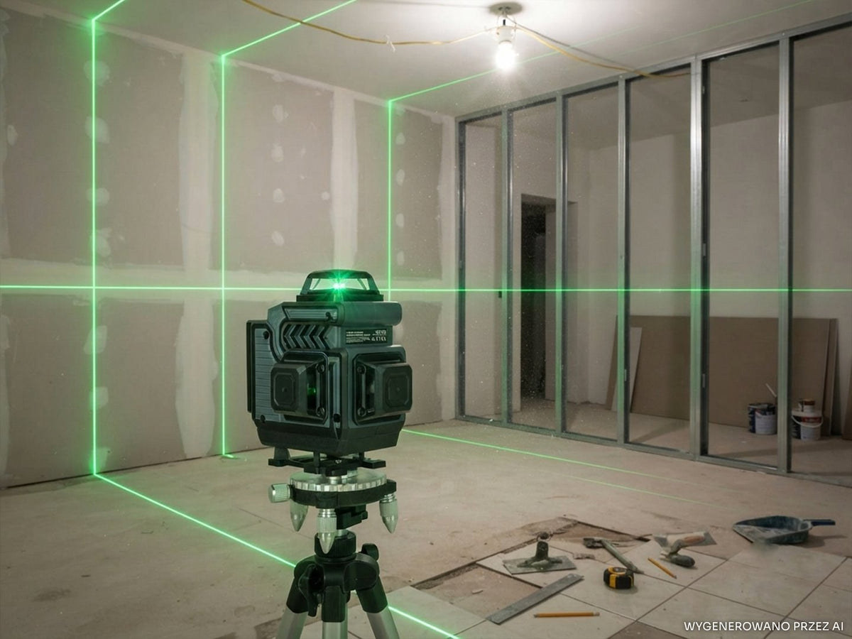 Nivela cu laser 360 grade 4d cu 2 acumulatori si trepied